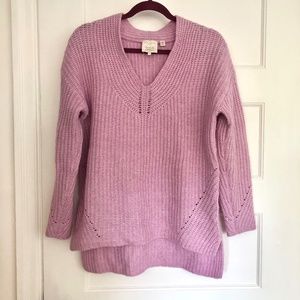 Ted Baker lilac pink V-neck pullover sweater L
